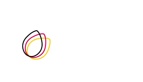 Abstrakte Formen: drei Tropfen